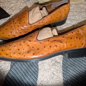 Men's Brown Leather Slip-On Shoes